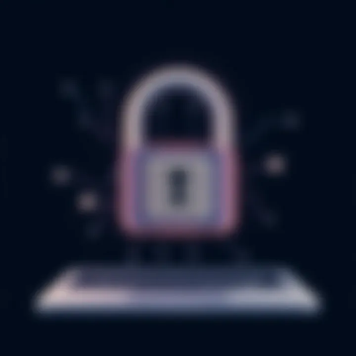Security Features of Faxcomanywhere A digital lock symbolizing enhanced security in faxing