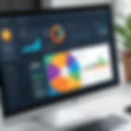 Illustration of invoicing software dashboard