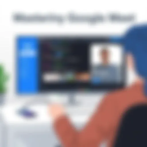 User interface of Google Meet showcasing its features