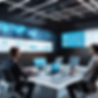 Emerging Trends in Hybrid Video Conferencing A futuristic concept illustrating emerging trends in hybrid video conferencing.