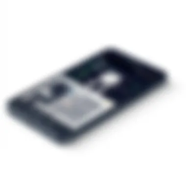 Mobile device showcasing an OCR application interface.