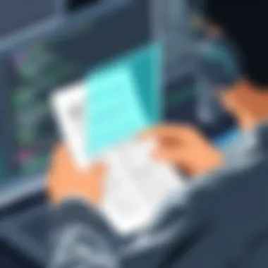 User scanning a document using OCR technology.