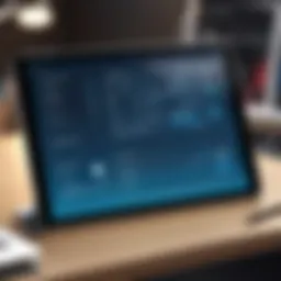 User interface of a CAD software on iPad showcasing design capabilities