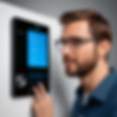 Illustration of user interaction through an intercom system
