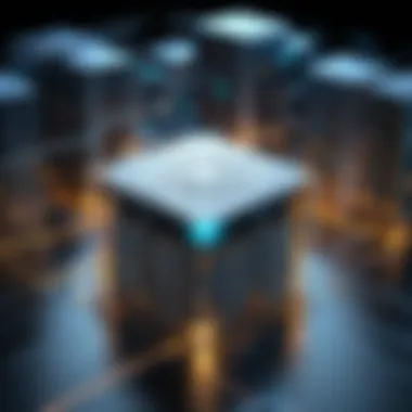 Decentralization Concept in File Storage Visual representation of decentralization in file storage