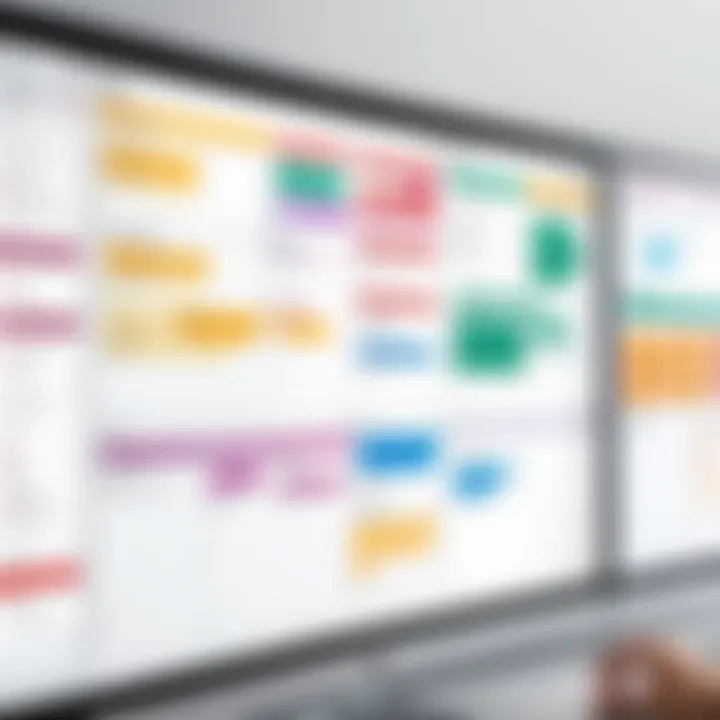 Visual representation of a Kanban board showcasing task management