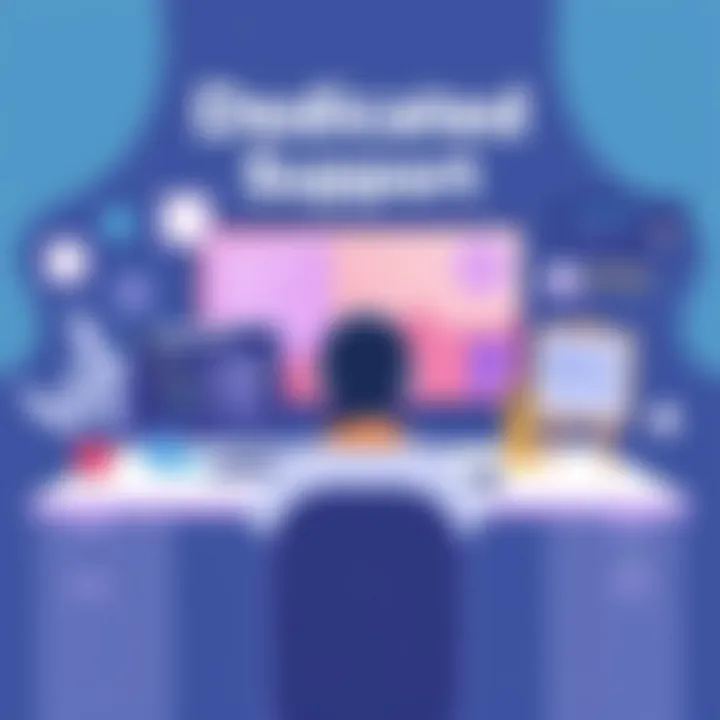 Dedicated Support: Always Here for You 24/7 customer support illustration