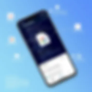 Highlighting features of Google Docs on a mobile screen