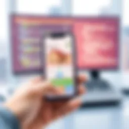 Smartphone displaying a property management app interface