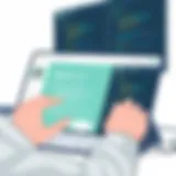 A user navigating the GlossGenius interface on a sleek device.