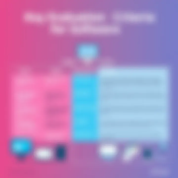 Key Evaluation Criteria for Software An insightful chart outlining evaluation criteria for software selection.