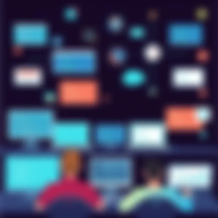 Diverse User Experiences in Software Selection A graphical depiction of user experiences with various software solutions.