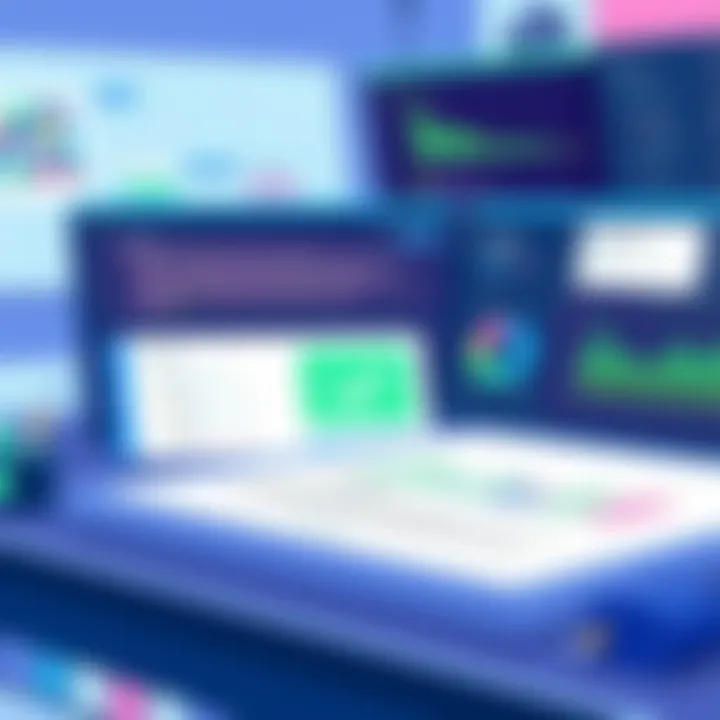 Exploring the Interface of Open-Source Illustration Tools An interface showcasing open-source illustration software with vibrant colors and tools.