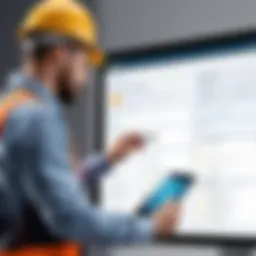 Contractor using a mobile app for job management