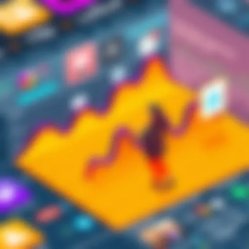 Social Media Engagement Metrics Visualization Graph illustrating social media engagement metrics