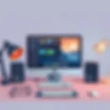 A sleek Mac computer setup for video editing