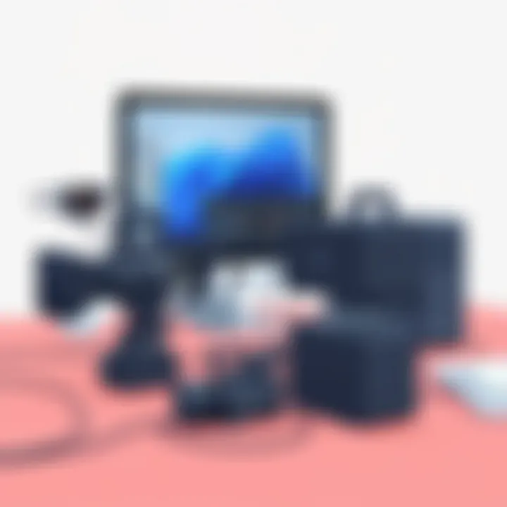 Connecting Professional Equipment for Enhanced Production Professional video production equipment linked to a Mac