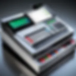 Modern cash register integrated with QuickBooks POS