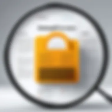 Data Privacy Measures A secure data transfer representation illustrating data privacy measures