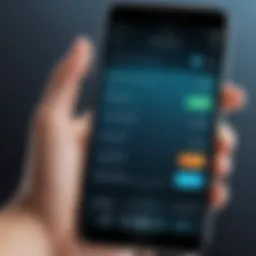 User interface of a SIP softphone application on iOS