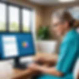 Overview of skilled nursing software interface showcasing features