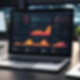 A laptop displaying tax software dashboard