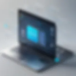 Visual representation of a non-coding app development platform interface