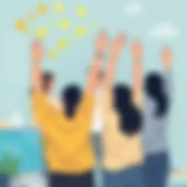 Celebrating Online Learning Success Successful learners celebrating their achievements through online education