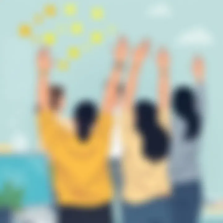 Celebrating Online Learning Success Successful learners celebrating their achievements through online education