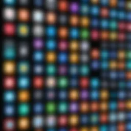 A vivid representation of various animation software icons