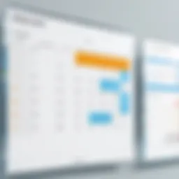 A visual representation of a digital calendar showcasing appointment slots
