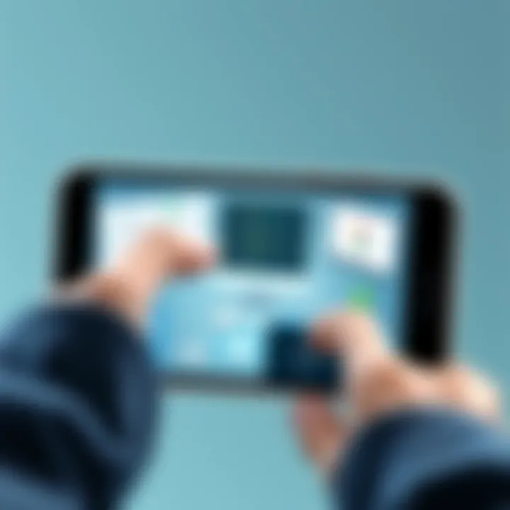 User Experience in Virtual PC Settings on Mobile User engaging with a virtual PC environment on mobile