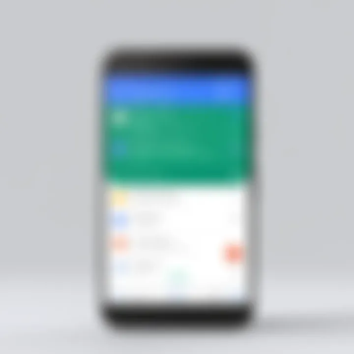 Illustration showcasing Google Voice interface for SMS