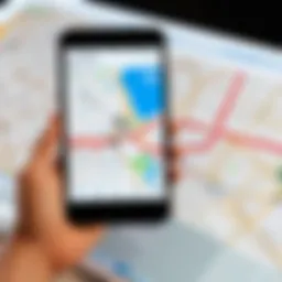 A digital map displaying real-time vehicle tracking and routes