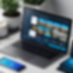 A diverse array of property management software interfaces displayed on digital devices